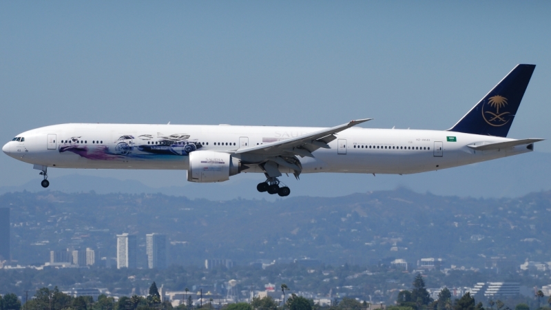 Photo of HZ-AK43 - Saudia Boeing 777-300ER at LAX on AeroXplorer Aviation Database