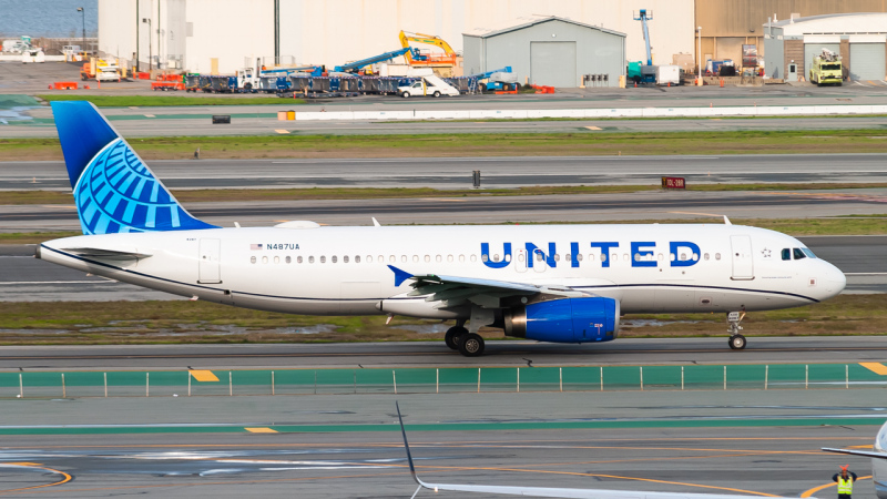 Photo of N487UA - United Airlines Airbus A320 at SFO on AeroXplorer Aviation Database