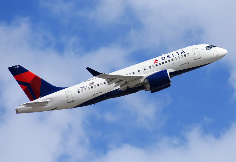 Photo of N108DQ - Delta Airlines Airbus A220-100 at SLC on AeroXplorer Aviation Database