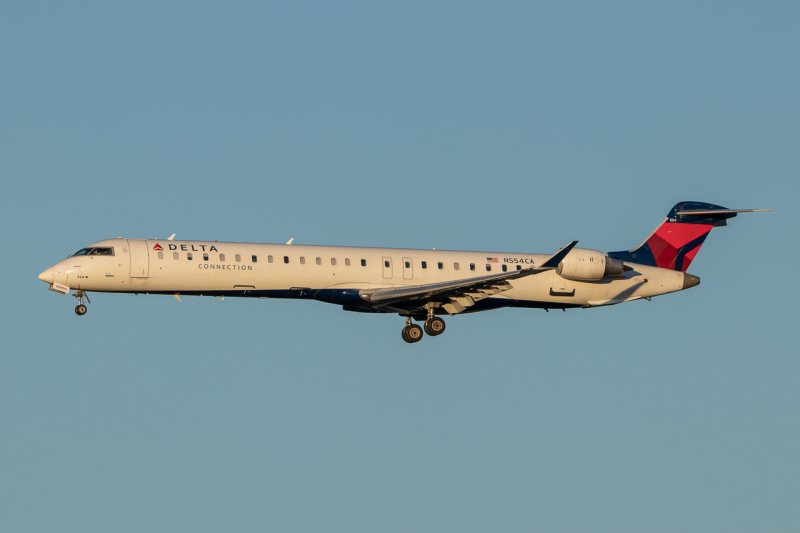 Photo of N554CA - Delta Connection Mitsubishi CRJ-900 at SLC on AeroXplorer Aviation Database