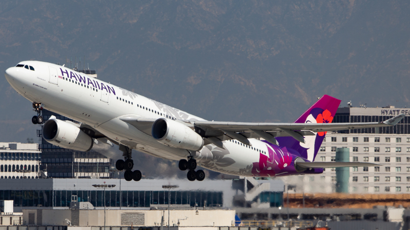 Photo of N385HA - Hawaiian Airlines Airbus A330-200 at LAX on AeroXplorer Aviation Database