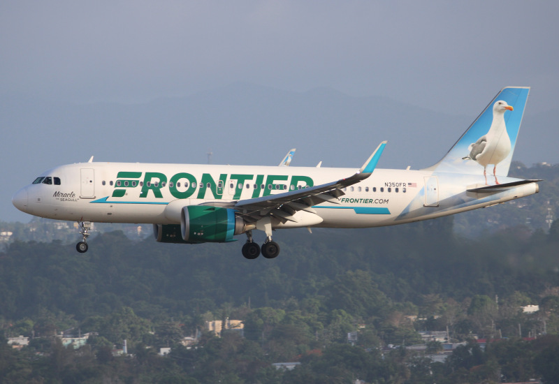 Photo of N350FR - Frontier Airlines Airbus A320NEO at SJU on AeroXplorer Aviation Database