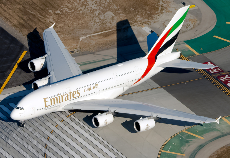 Photo of A6-EVP - Emirates Airbus A380-800 at LAX on AeroXplorer Aviation Database