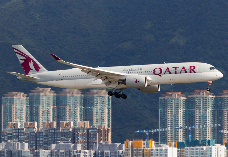 Photo of A7-ALI - Qatar Airways Airbus A350-900 at HKG on AeroXplorer Aviation Database