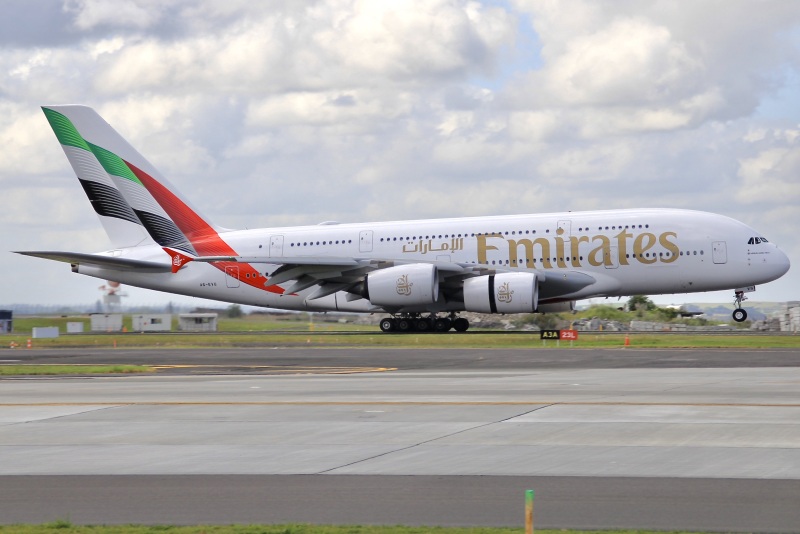 Photo of A6-EVG - Emirates Airbus A380-800 at AKL on AeroXplorer Aviation Database