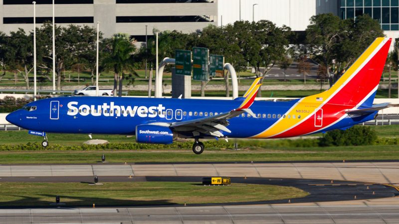 Photo of N8301J - Southwest Airlines Boeing 737-800 at TPA on AeroXplorer Aviation Database