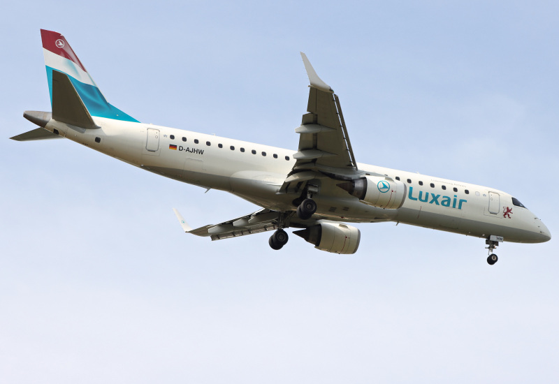 Photo of D-AJHW - Luxair Embraer E190 at LUX on AeroXplorer Aviation Database