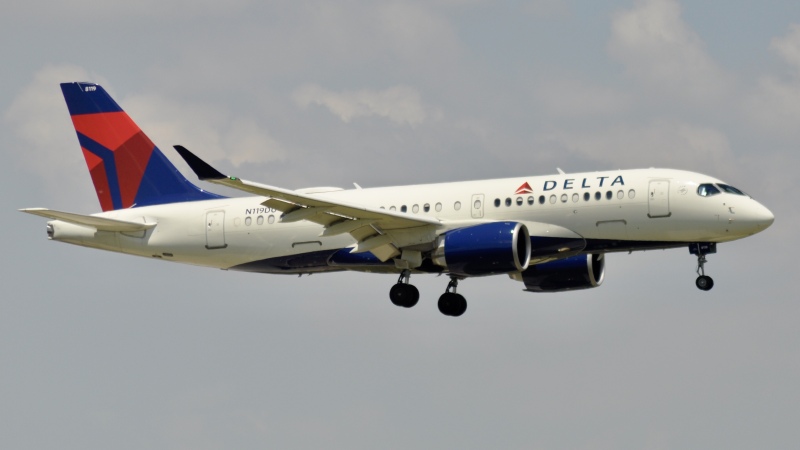 Photo of N113DQ - Delta Airlines Airbus A220-100 at ORD on AeroXplorer Aviation Database