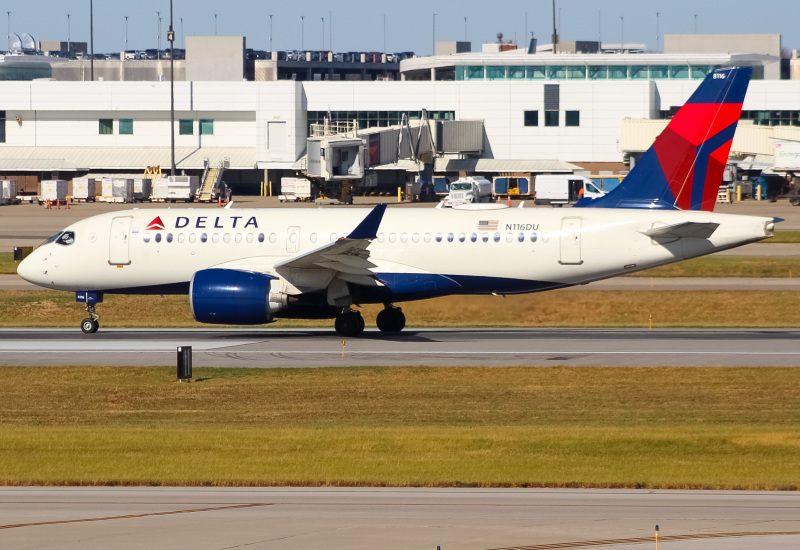 Photo of N116DU - Delta Airlines Airbus A220-100 at CVG on AeroXplorer Aviation Database