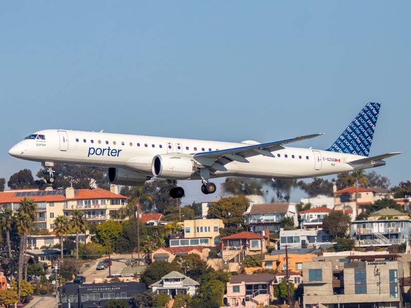 Photo of C-GZQG - Porter Airlines Embraer E195-E2 at SAN on AeroXplorer Aviation Database