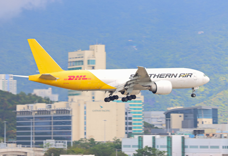 Photo of N774SA - Southern Air Boeing 777-200F at HKG on AeroXplorer Aviation Database