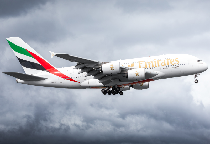 Photo of A6-EVK - Emirates Airbus A380-800 at CHC on AeroXplorer Aviation Database