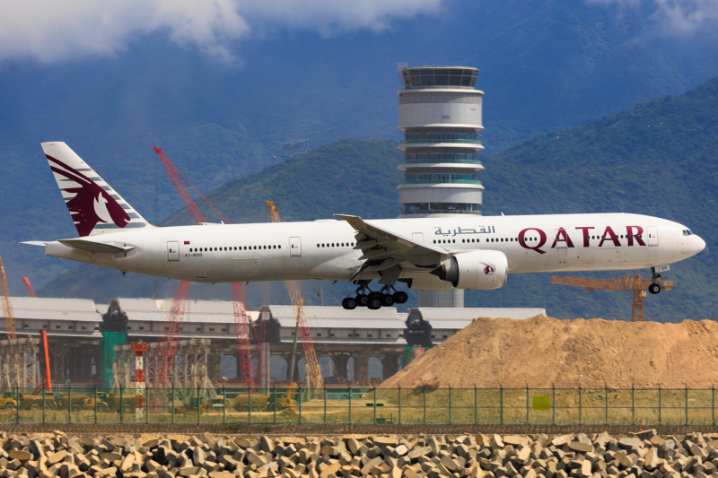 Photo of A7-BOD - Qatar Airways Boeing 777-300ER at HKG on AeroXplorer Aviation Database