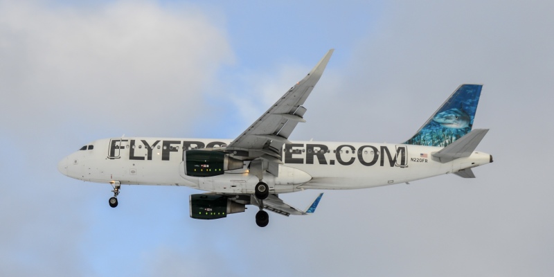 Photo of N220FR - Frontier Airlines Airbus A320 at MKE on AeroXplorer Aviation Database