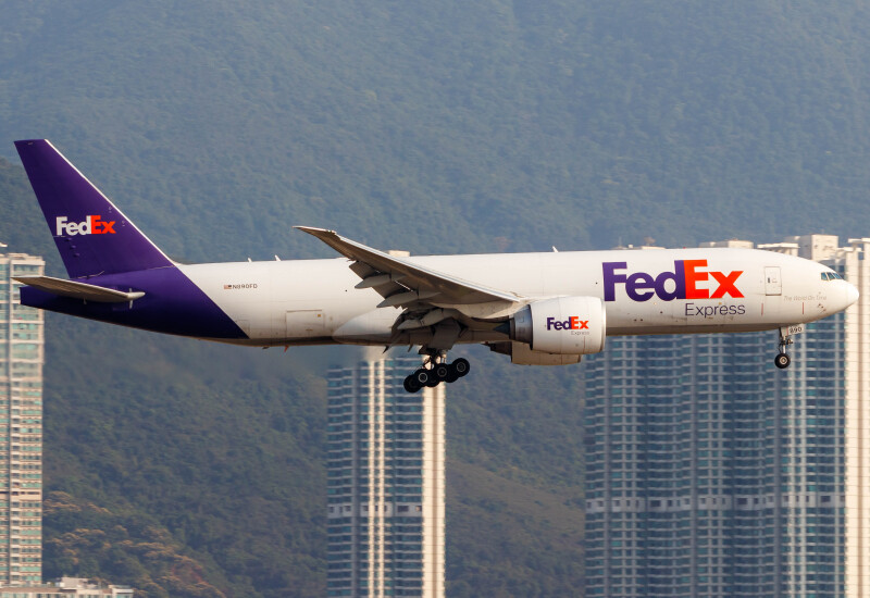 Photo of N890FD - FedEx Boeing 777-F at HKG on AeroXplorer Aviation Database