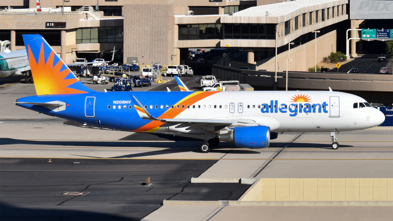 Photo of N208NV - Allegiant Air Airbus A320 at PHX on AeroXplorer Aviation Database