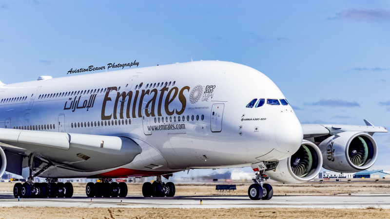 Photo of A6-EUL - Emirates Airbus A380-800 at YYZ on AeroXplorer Aviation Database