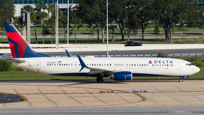 Photo of N908DN - Delta Airlines Boeing 737-900ER at TPA on AeroXplorer Aviation Database