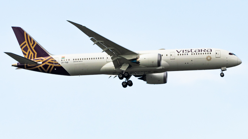 Photo of Vt-tsd - Vistara Boeing 787-9 at DEL on AeroXplorer Aviation Database