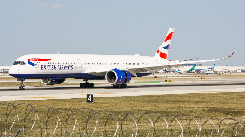 Photo of G-XWBG - British Airways Airbus A350-1000 at ORD on AeroXplorer Aviation Database