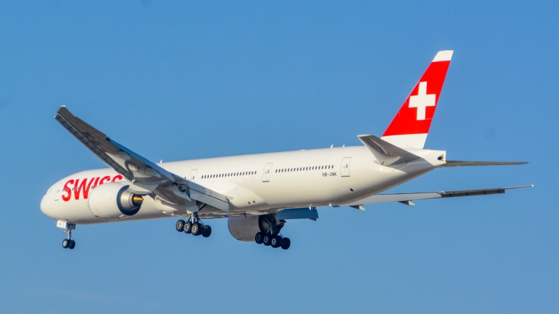 Photo of HB-JNK - Swiss International Air Lines Boeing 777-300ER at TLV on AeroXplorer Aviation Database