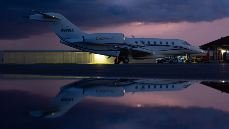 Photo of N563BA - PRIVATE Cessna Citation 750 X at DLZ on AeroXplorer Aviation Database
