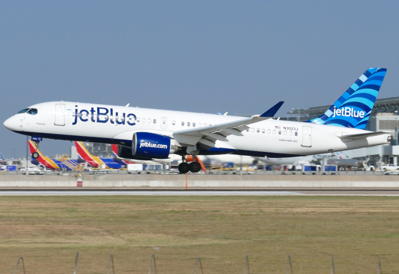 Photo of N3023J - JetBlue Airways Airbus A220-300 at AUS on AeroXplorer Aviation Database