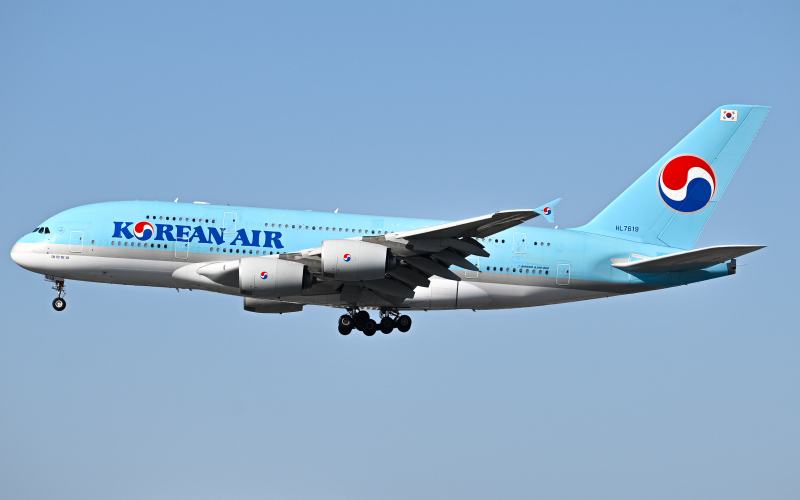 Photo of HL7619 - Korean Air Airbus A380-800 at LAX on AeroXplorer Aviation Database