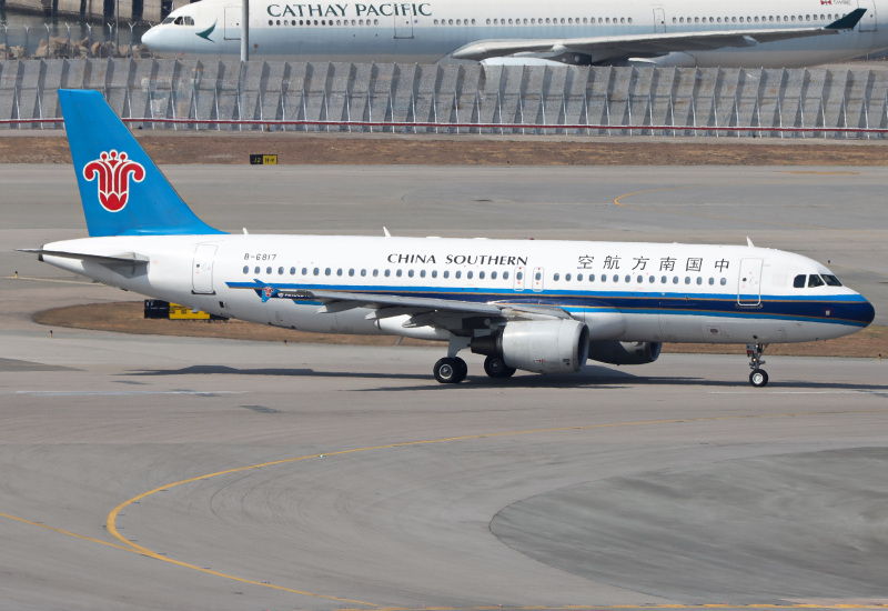 Photo of B-6817 - China Southern Airlines Airbus A320 at HKG on AeroXplorer Aviation Database