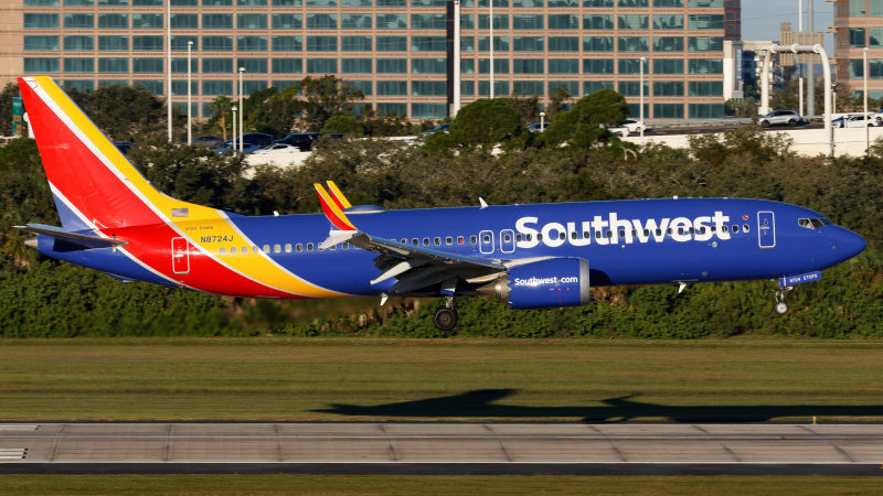 Photo of N8724J - southwest Airlines Boeing 737 MAX 8 at TPA on AeroXplorer Aviation Database