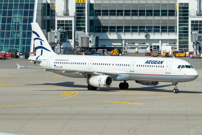 Photo of SX-DNG - Aegean Airlines Airbus A321-200 at MUC on AeroXplorer Aviation Database