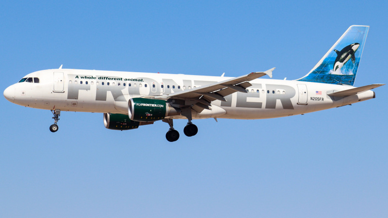 Photo of N205FR - Frontier Airlines Airbus A320 at LAS on AeroXplorer Aviation Database