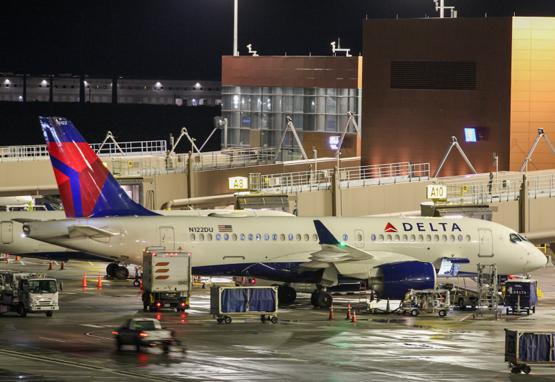 Photo of N122DU - Delta Airlines Airbus A220-100 at SLC on AeroXplorer Aviation Database