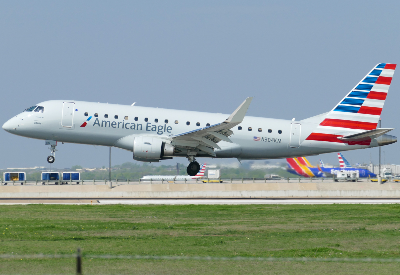 Photo of N304KM - American Eagle Embraer E175 at AUS on AeroXplorer Aviation Database
