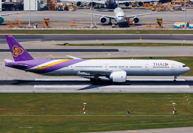 Photo of HS-TKQ - Thai Airways Boeing 777-300ER at HKG on AeroXplorer Aviation Database