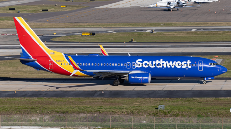 Photo of N8561Z - Southwest Airlines Boeing 737-800 at TPA on AeroXplorer Aviation Database