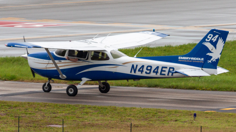 Photo of N494ER - Embry-Riddle Aeronautical University Cessna 172 at DAB on AeroXplorer Aviation Database