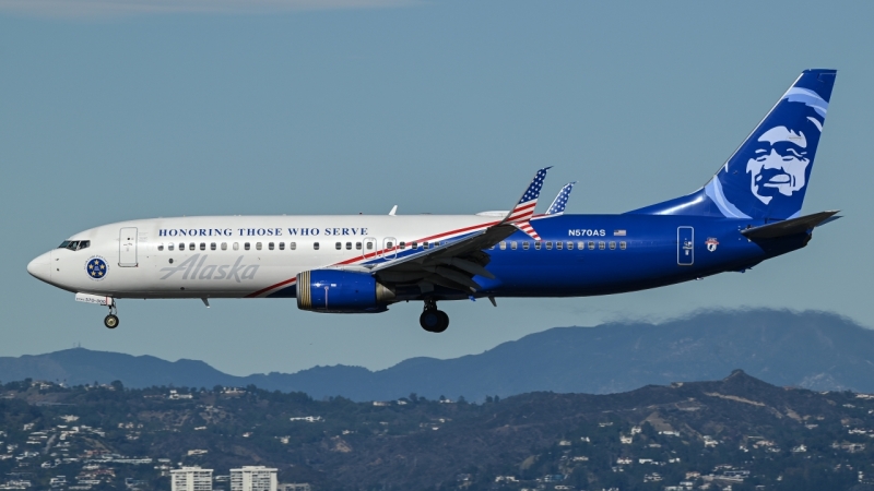 Photo of N570AS - Alaska Airlines Boeing 737-800 at KLAX on AeroXplorer Aviation Database