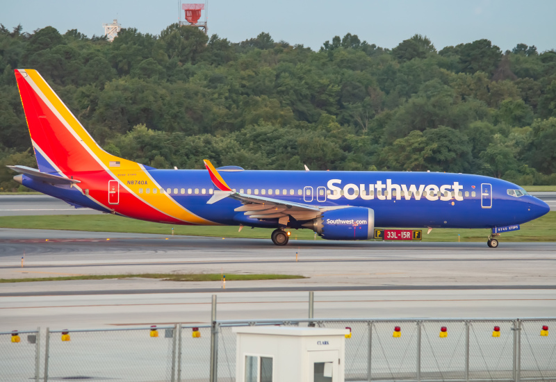 Photo of N8740A - Southwest Airlines Boeing 737 MAX 8 at BWI on AeroXplorer Aviation Database