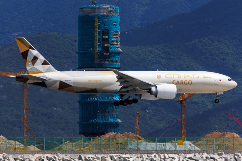 Photo of A6-DDD - Etihad Cargo Boeing 777F at HKG on AeroXplorer Aviation Database