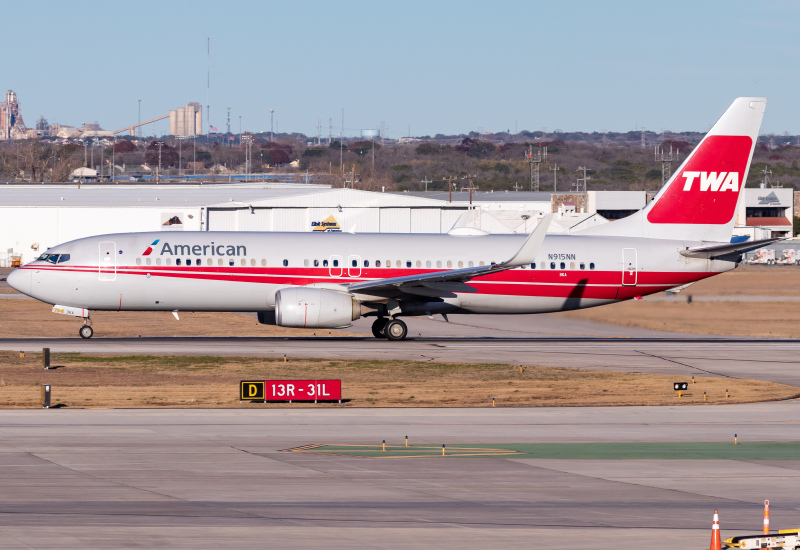Photo of N915NN - American Airlines Boeing 737-800 at SAT on AeroXplorer Aviation Database