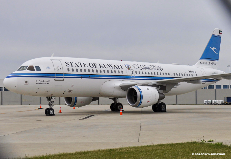 Photo of 9K-AKD - Kuwait Air Force Airbus A320 at ORD on AeroXplorer Aviation Database