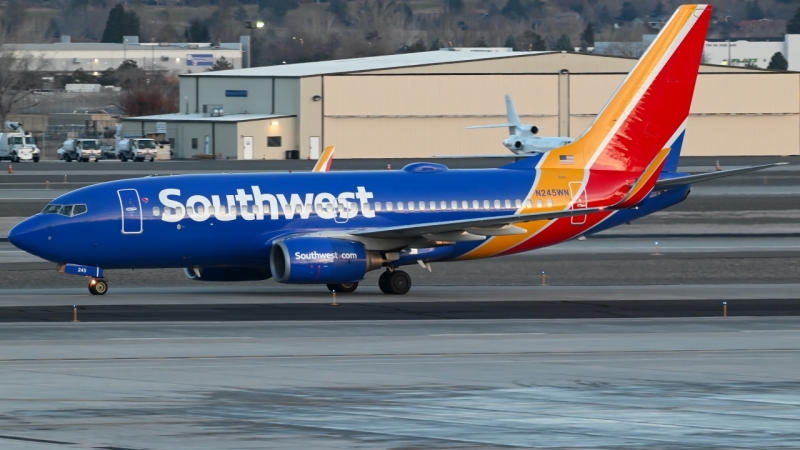 Photo of N245WN - Southwest Airlines Boeing 737-700 at RNO on AeroXplorer Aviation Database