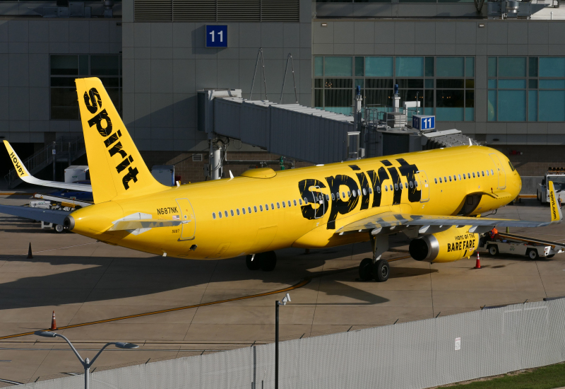 Photo of N687NK - Spirit Airlines Airbus A321-200 at AUS on AeroXplorer Aviation Database