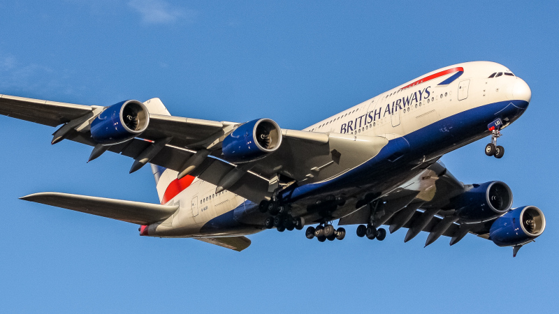 Photo of G-XLEI - British Airways Airbus A380-800 at IAD on AeroXplorer Aviation Database