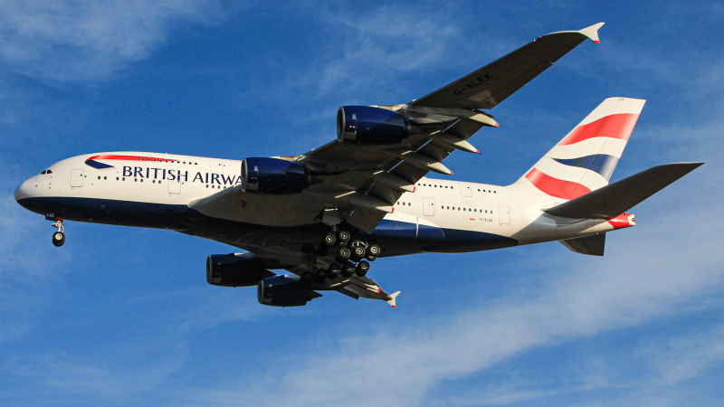 Photo of G-XLEK - British Airways Airbus A380-800 at IAD on AeroXplorer Aviation Database