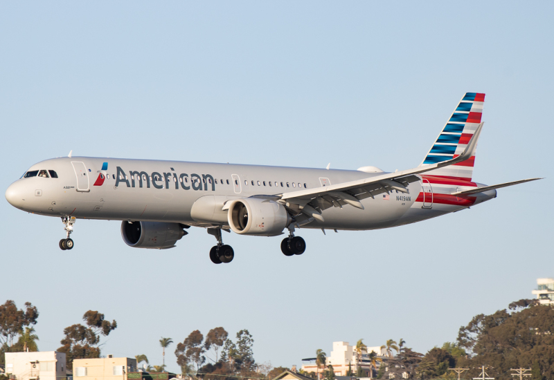 Photo of N419AN - American Airlines Airbus A321NEO at SAN on AeroXplorer Aviation Database
