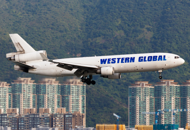 Photo of N581JN - Western Global Airlines McDonnell Douglas MD-11F at HKG on AeroXplorer Aviation Database
