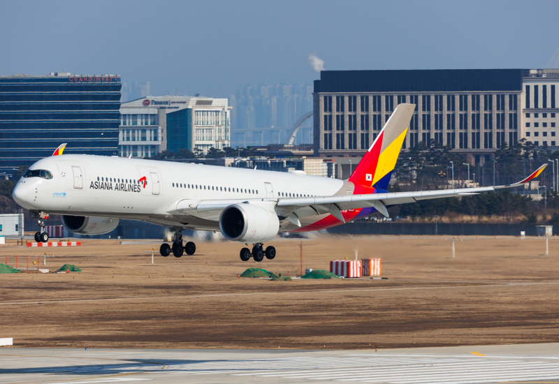 Photo of HL7579 - Asiana Airlines Airbus A350-900 at icn on AeroXplorer Aviation Database