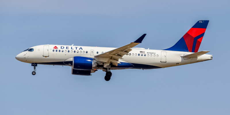 Photo of N116DU - Delta Airlines Airbus A220-100 at DEN on AeroXplorer Aviation Database